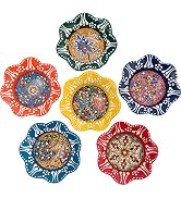 BCS Ceramic Pinch Bowls Set of 6, Small Bowls for Dipping - Cooking Prep & Charcuterie Board Bowl...