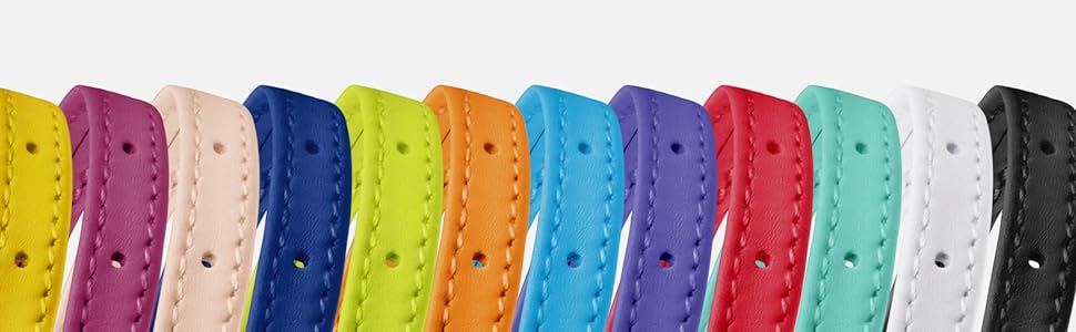 leather collars in different colors