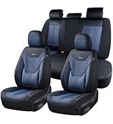 Coverado Car Seat Covers Full Set, Front Seat Covers with Lumbar Support and Back Seat Cover Wate...