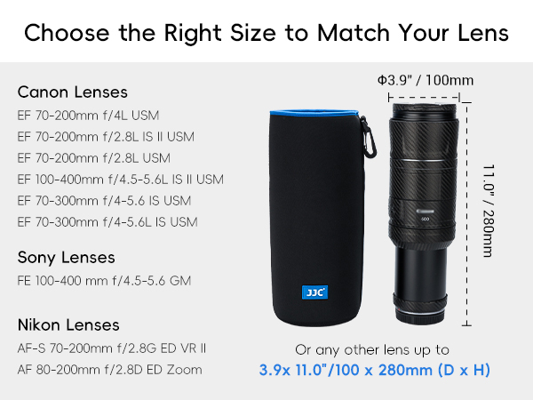 Lightweight Neoprene Lens Pouch