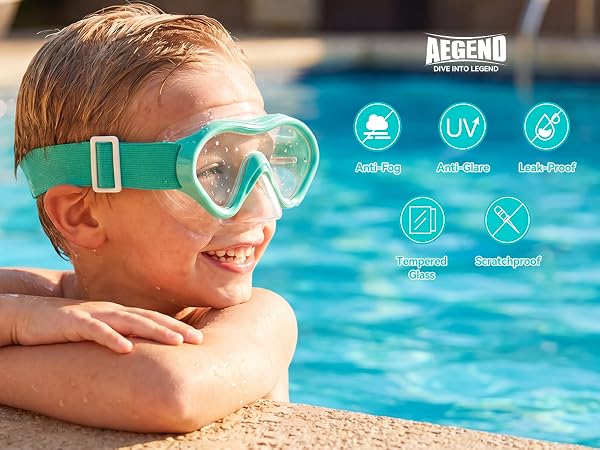 swimming goggles with nose cover