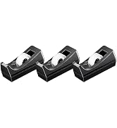 MJUNM Desktop Tape Dispenser Non Skid Base Tape Dispensers 3 Rolls Transparent Tape with Dispense...