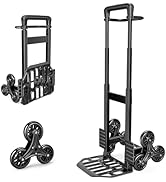 KEDSUM Folding Stair Climbing Dolly, 460lbs Heavy Duty Stair Climbing Cart with Telescoping Handl...