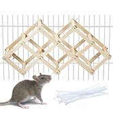 Jevnd Wooden Rat Climbing Toys, Natural Pet Rat Cage Accessories Climbing Ladder, Fancy Rats Enri...