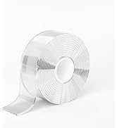 shimsol 1.18" Wide Double Sided Tape Heavy Duty, No Residue Clear Double Sided Mounting Tape,Two ...