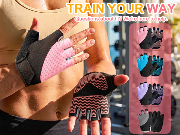 Workout glove palm circumference size chart