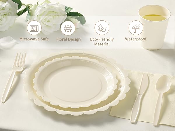 white party plates