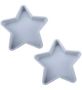 Velicber 2 Pcs Star Shaped Cake Pans, 10 Inch Silicone Cake Molds, Silicone Baking Mold, Flexible...