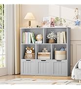 FOTOSOK Toy Storage Organizer with 3 Movable Drawers, Floor Storage Cabinet Toy Organizer with Hi...