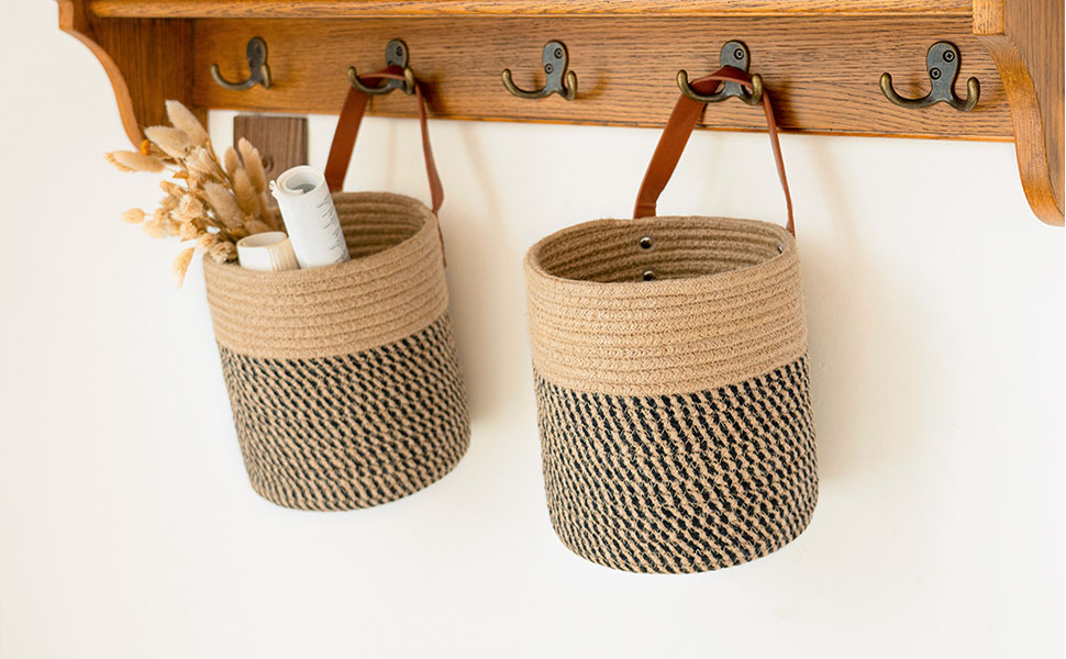 Goodpick 2pack Jute Rope Hanging Basket