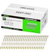 meite 2-inch Framing Nails 21 Degree Ring Shank Round Head Galvanized Nails (1,000 Counts) for Co...