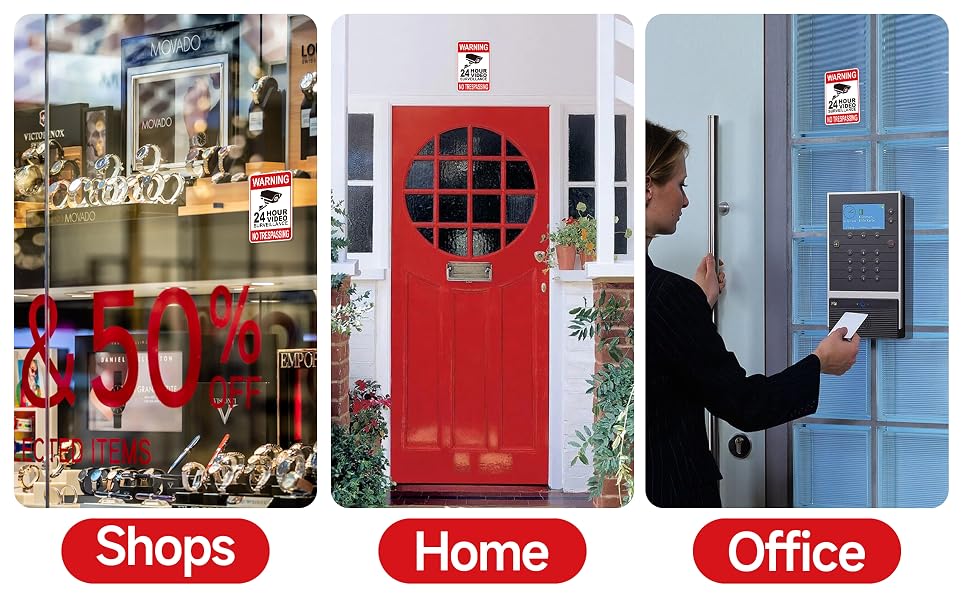 video recording sign stickers