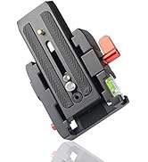 UTEBIT P200 Quick Release Plate - Aluminum Alloy Camera Tripod Base Plate with 1/4" and 3/8" Scre...