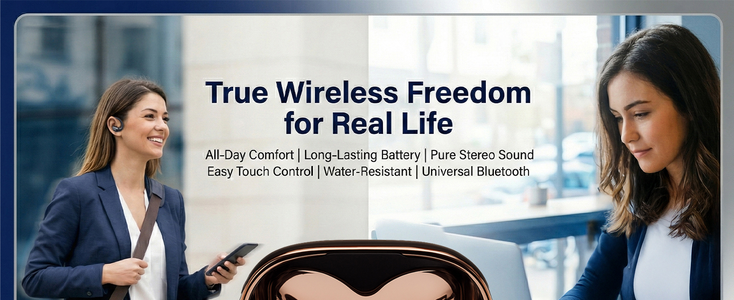 around the ear wireless earbuds,outer ear earbuds,around the ear earbuds,budless earbuds