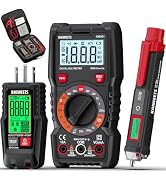 KAIWEETS Electrical Test Kit KIT01, Digital Multimeter, Smart Non-Contact Voltage Tester & GFCI O...
