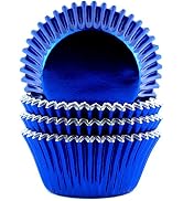 Eoonfirst Foil Cupcake Liners Standard Baking Cups 100 Pcs (Navy Blue)
