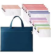 Simpldell 19 Pack Mesh Zipper Pouch Set with Storage Bag | 7 Sizes Translucent File Organizer Bag...