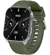 IMSVEPR Smart Watch for Men Women, IP67 Waterproof Fitness Tracker, Black Green