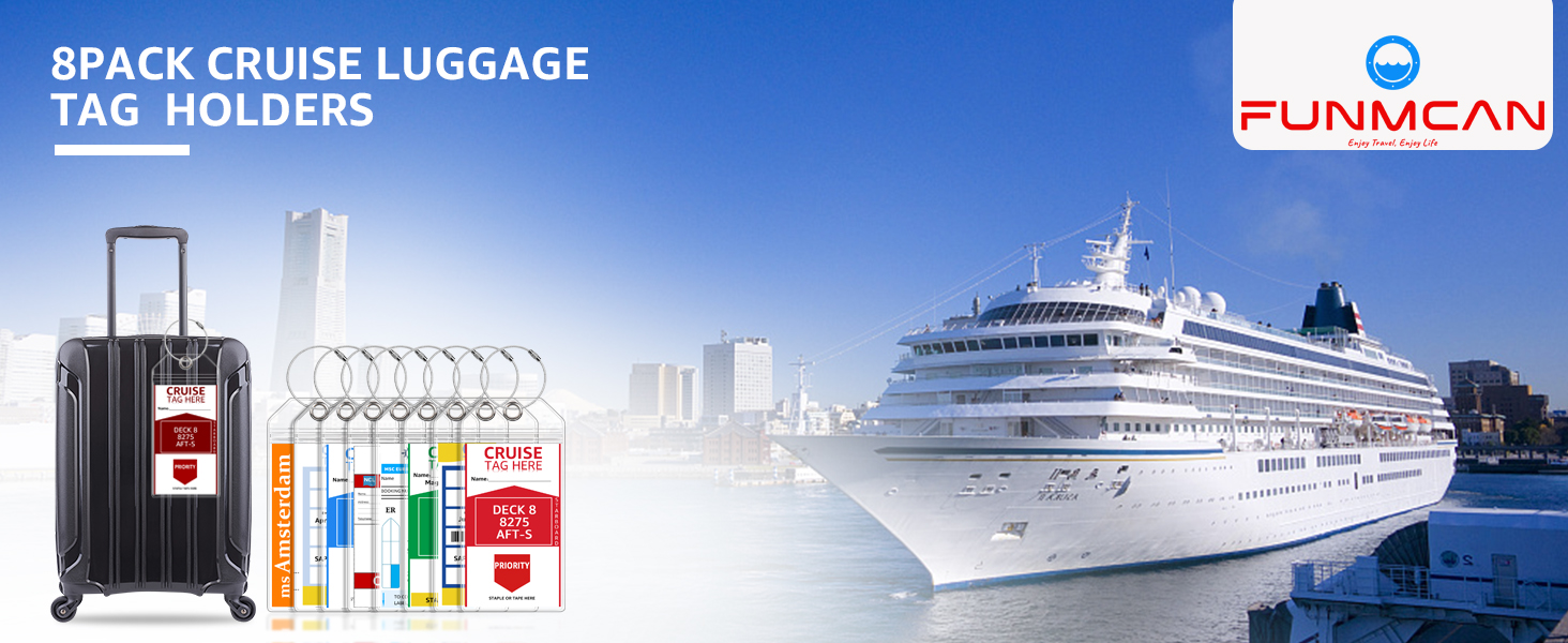 Cruise luggage tag holder for carnival princess ncl msc norwegian cruise ships
