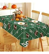 Tailus Fall Football Rectangle Tablecloth 60 x 84 Inch, Autumn Sport Game Decorative Table Cloth ...
