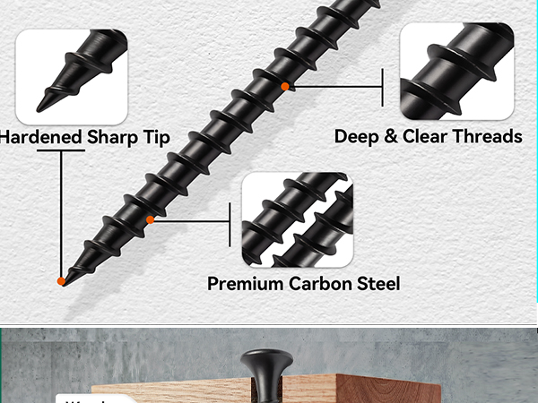 Pro-Grade 210 Pcs Wood Screws Assortment Kit