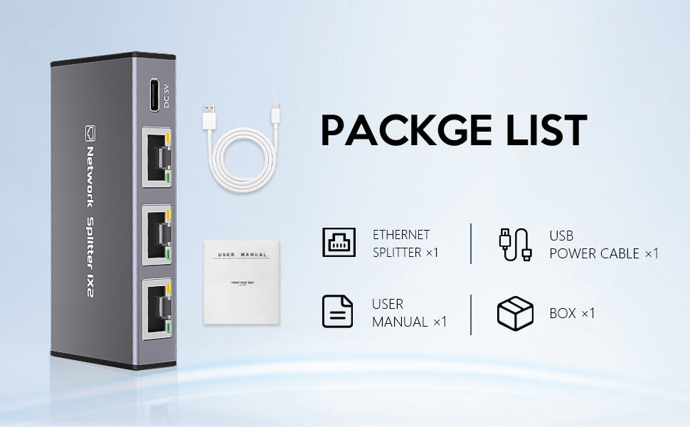 Ethernet Splitter 1 to 2 A6