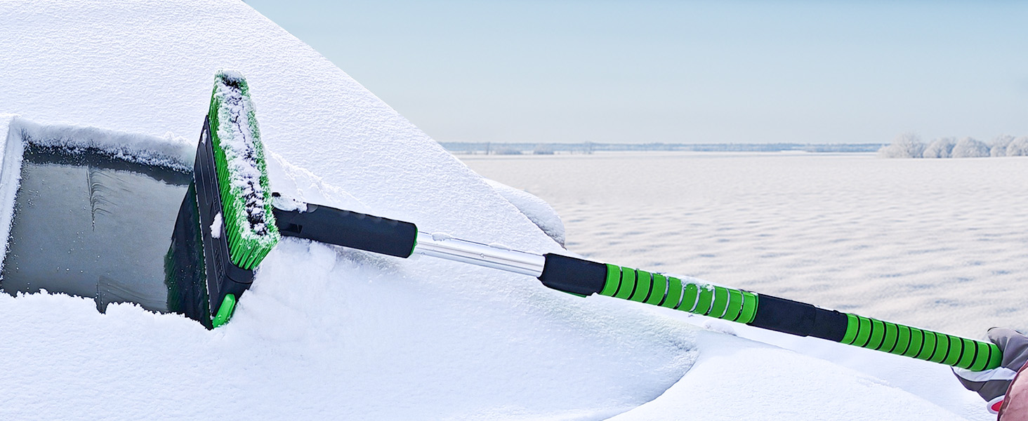 snow brush and ice scraper