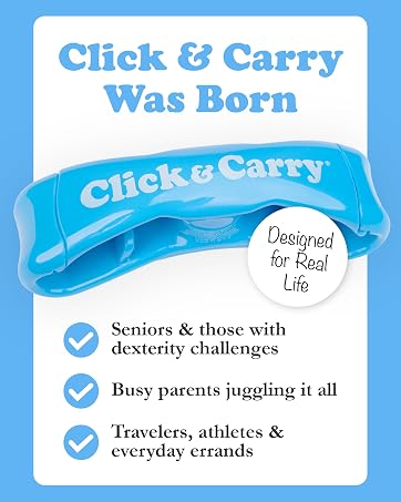 Click and Carry Grocery Bag Holder, Grocery Bag Carrier Handle, Shark Tank Products