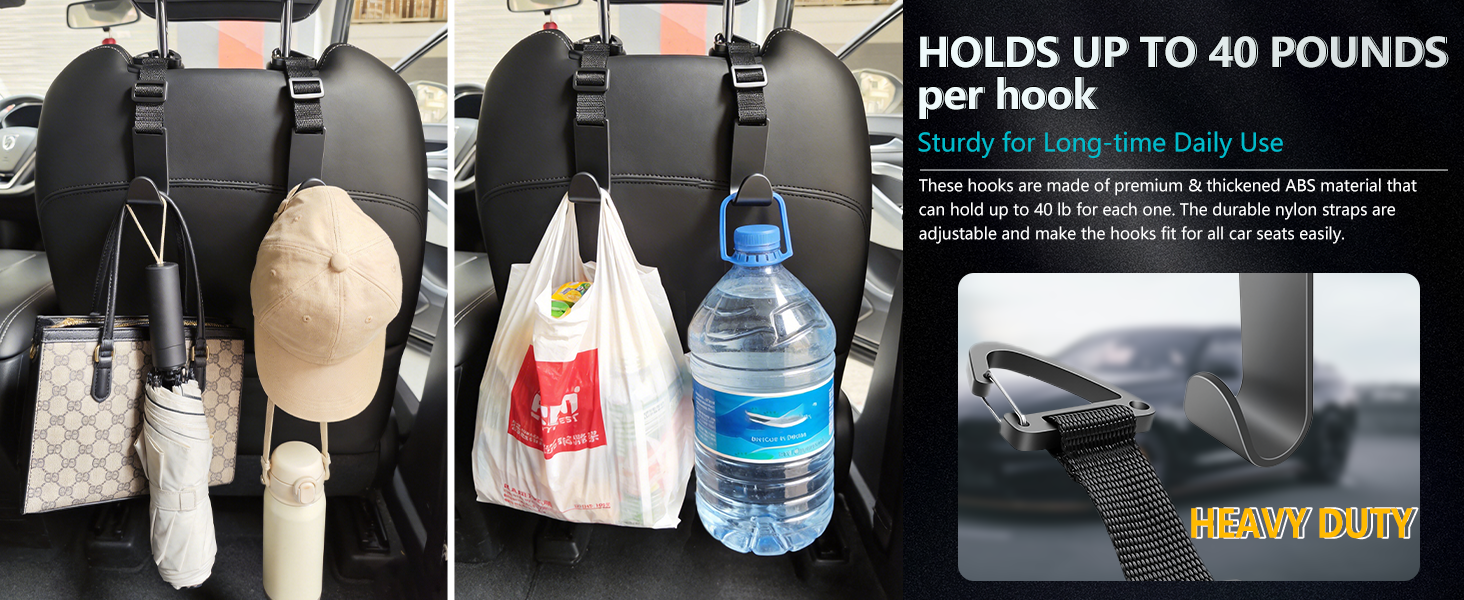 Car Seat Storage Hooks