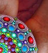 Mandala Dotting Tools Kit with Acrylic Paints and Reusable Stencils - Dot Art Set for Rock Painti...