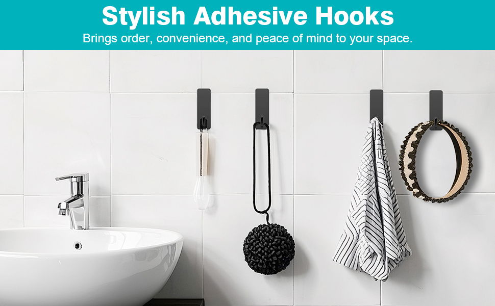 small stick on hooks