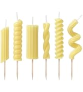 Genuine Fred Pasta Party Noodle Candles, Set of 6 Quirky Pasta Noodle Shaped Birthday Candles, Fu...