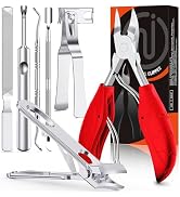 Toenail Clippers for Seniors Thick Ingrown Toenails, Toe Nail Clippers Set for Men Women, Heavy D...
