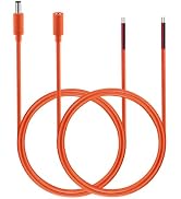 Tonton 3.3FT DC Power Pigtails Cable 5.5mm x 2.1mm 16AWG Female Male Plug to Bare Wire Open End R...