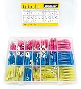 300PCS Heat Shrink Wire Connectors - Intashi Crimp Connectors Insulated Male and Female Bullet Bu...