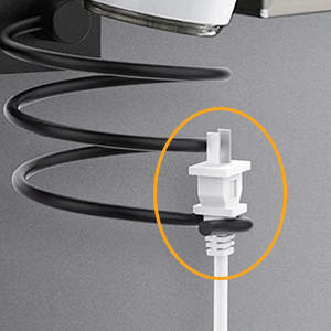 the cable is connected to the cable.