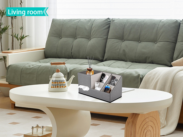 Square Tissue Box Cover with Storage Tray