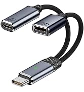 Jadebones USB C to USB OTG Cable and Charger Adapter, 2-in-1 USB-C Splitter with 100W Fast Chargi...