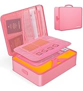 Noiposi Document Organizer with 5200? Heat Insulated,Waterproof and Fireproof Document Box,Portab...