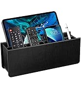 SITHON Remote Control Holder with 5 Compartments - Multifunctional PU Leather Remote Caddy Deskto...