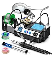 Preciva 927 IV Soldering Station Kit, 130W MAX Soldering Iron with 2 Helping Hands,Magnifying Gla...