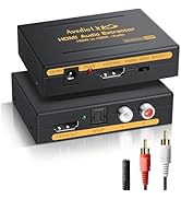 avedio links 4K HDMI Audio Extractor Splitter, 4K@60Hz HDMI Audio Converter Adapter + Optical Tos...