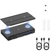 EJAY 10Gbps Magnetic USB-C Hub, 4-Port Gen2 Aluminum USB Splitter with Industrial Strength Magnet...