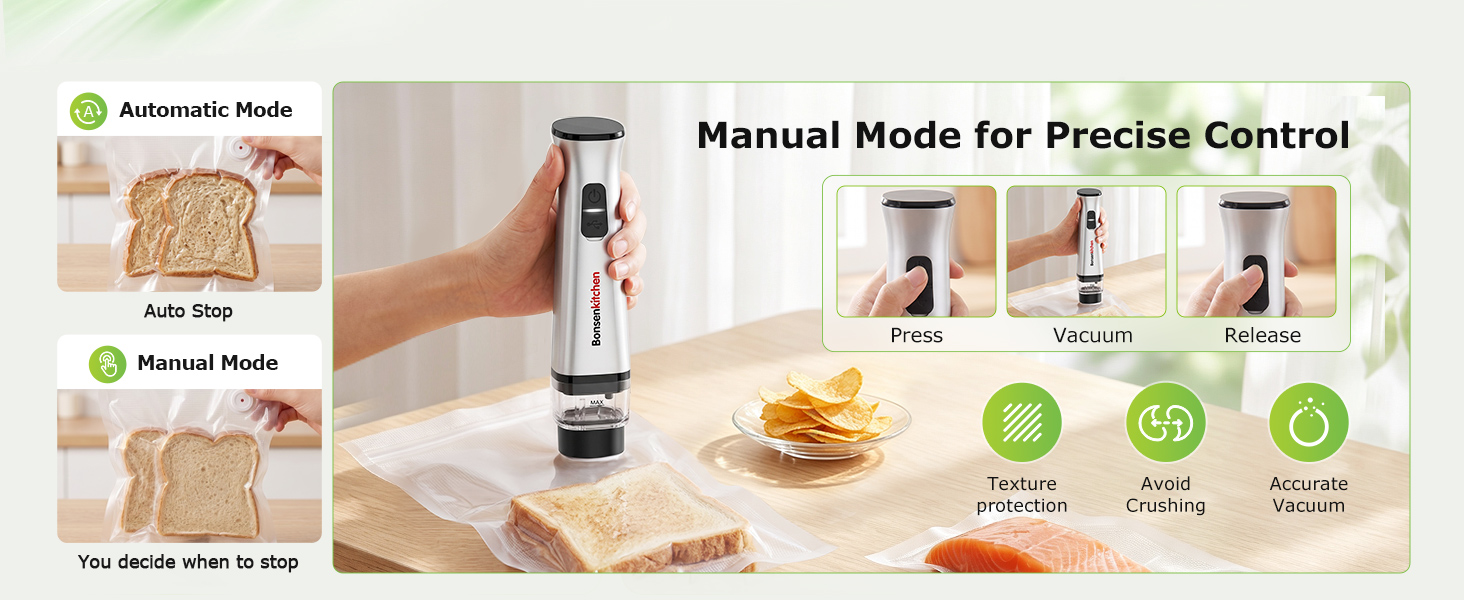 Bonsenkitchen handheld vacuum sealer