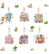 Ginfonr DIY Diamond Art Keychains Kit – 6PCS Diamond Painting Keychains for Bag with Cartoon, Car...