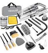 Viewsun Car Cleaning Kit, 16PCS Car Interior Detailing Kit with Gray High Power Handheld Vacuum, ...