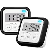 Timer, Kitchen Timers for Cooking Classroom Timer for Kids Teachers Magnetic Digital Timers 2 Pac...
