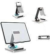 colorlizard Cell Phone Stand, 360°Rotating Foldable Phone Holder for Desk, Compatible with iOS/An...