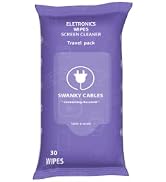 Swanky Cables Screen Cleaner Wipes: Electronic Wipes for Screens - Computer Screen Wipes for Lens...