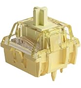 Akko V5 Creamy Yellow Keyboard Switch with LED Diffuser for Mechanical Gaming Keyboard, 5-Pin 50g...
